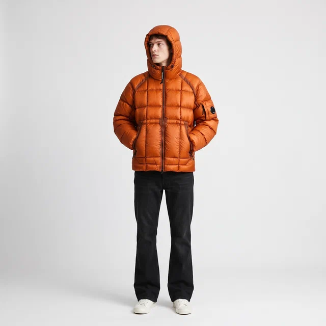 Пуховик C.P. Company D.D. Shell Hooded Down Puffer Jacket orange